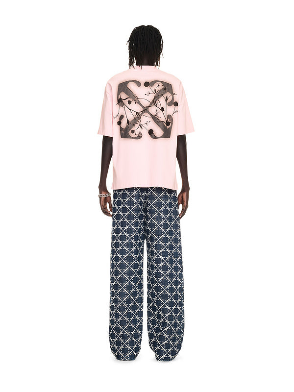 Off-White Logo Print T-Shirt — Pink / Black / White / Grey