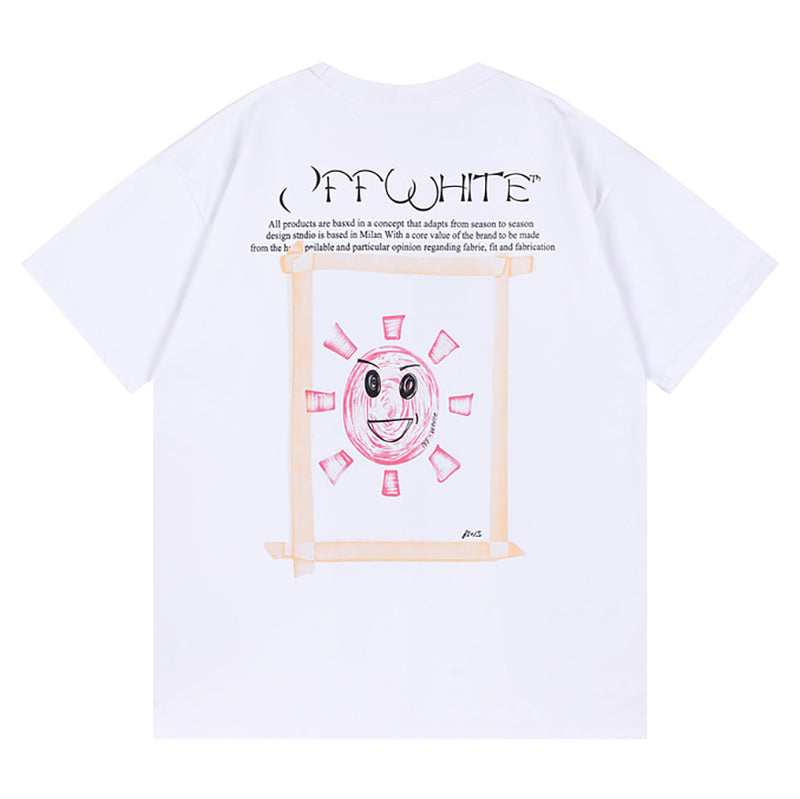 Off-White Sun Moon Skate T-Shirt — White
