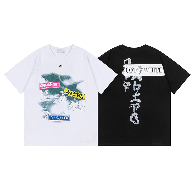 Off-White Type Sticker T-Shirt — Black / White