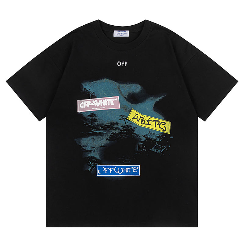 Off-White Type Sticker T-Shirt — Black / White