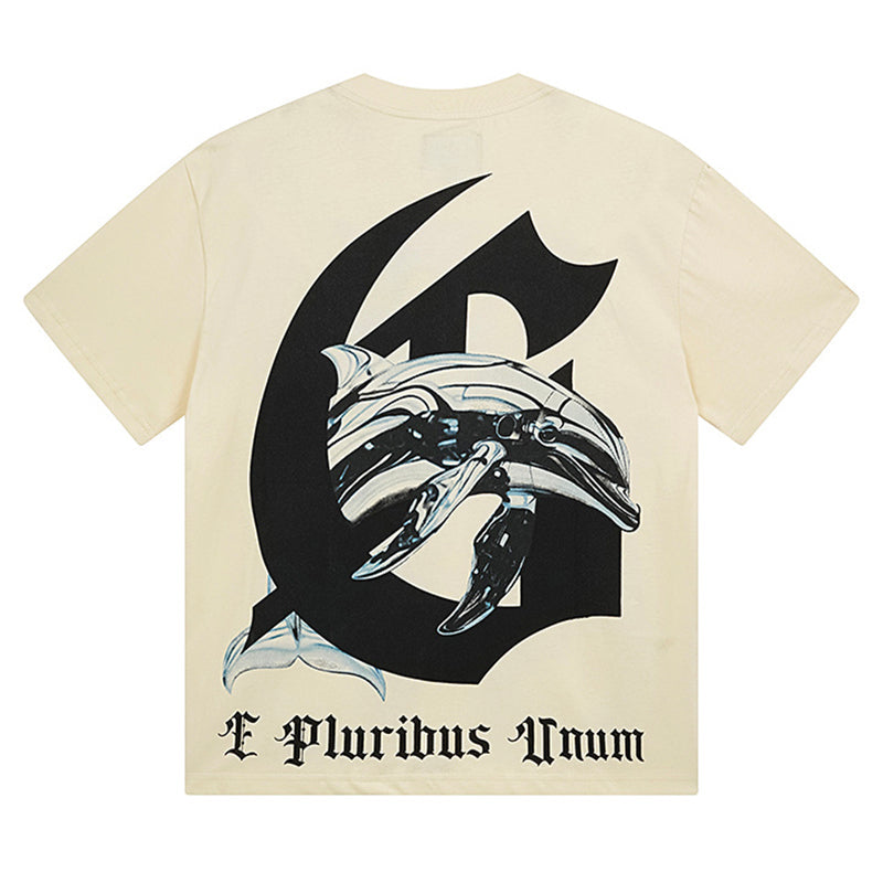 GODSPEED Miami Dolphin Graphic T-Shirt – 100% Cotton | Apricot