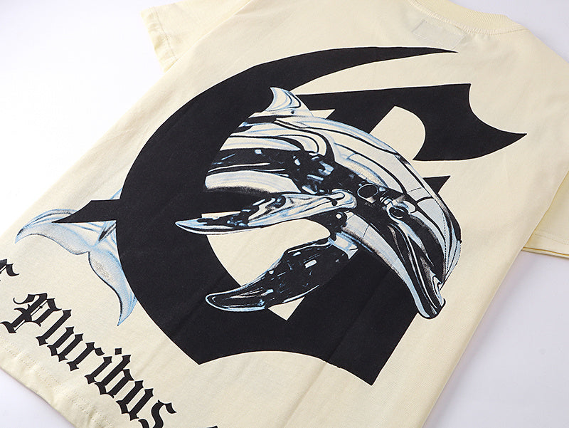GODSPEED Miami Dolphin Graphic T-Shirt – 100% Cotton | Apricot