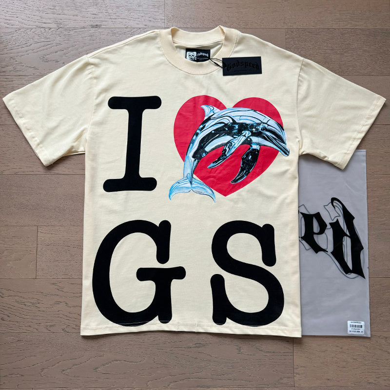 GODSPEED Miami Dolphin Graphic T-Shirt – 100% Cotton | Apricot