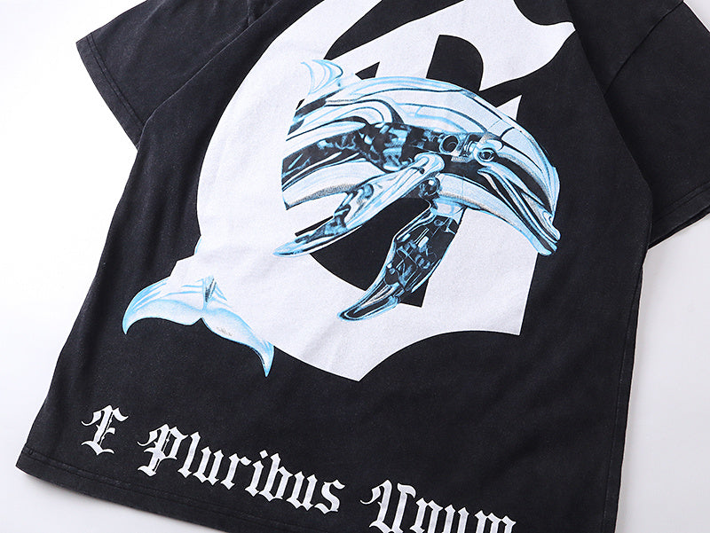 GODSPEED Miami Dolphin Graphic T-Shirt – 100% Cotton | Black