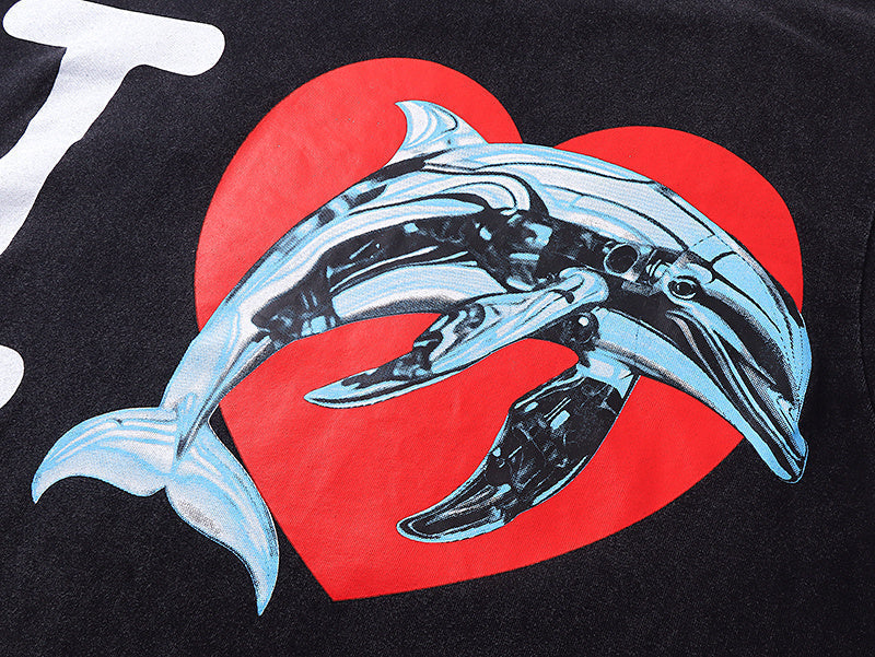 GODSPEED Miami Dolphin Graphic T-Shirt – 100% Cotton | Black