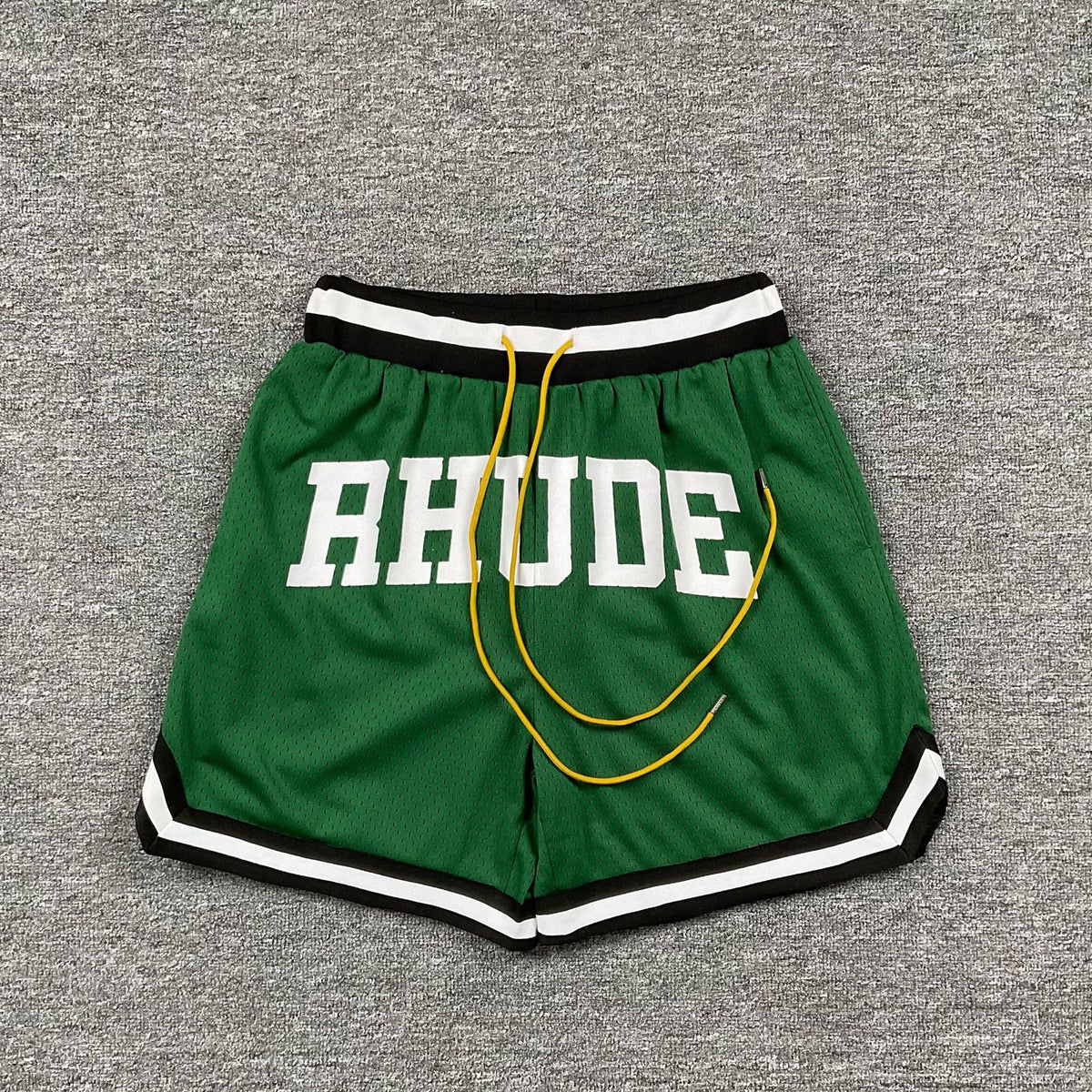 RHUDE Collegiate Shorts – Black / Green / Red / White