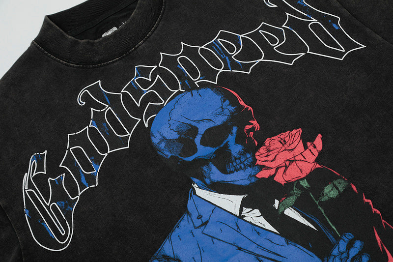 GODSPEED Smell the Roses Graphic T-Shirt — Black Wash