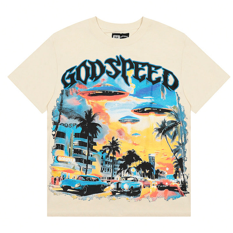 GODSPEED Miami UFO Tee – 100% Cotton Graphic T-Shirt