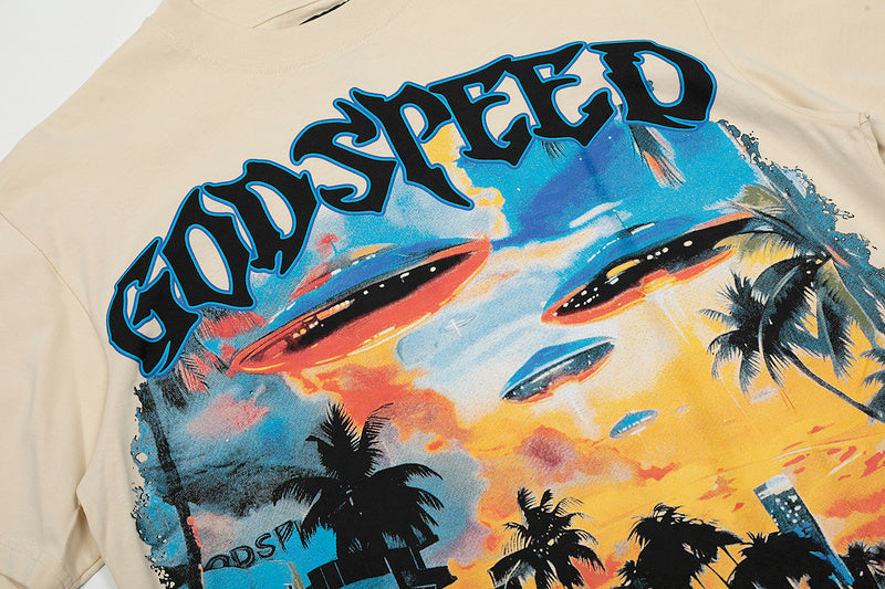 GODSPEED Miami UFO Tee – 100% Cotton Graphic T-Shirt
