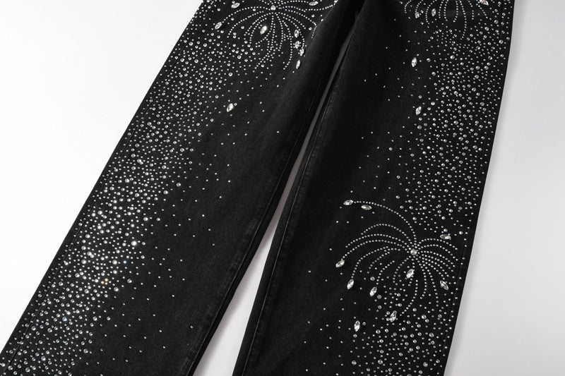 Purple Brand Crystal Diamond Skinny Jeans #9125