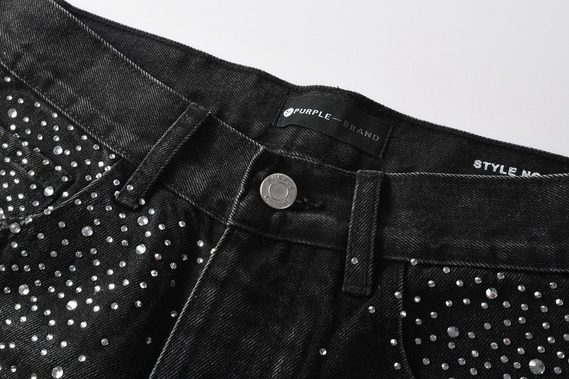 Purple Brand Crystal Diamond Skinny Jeans #9125