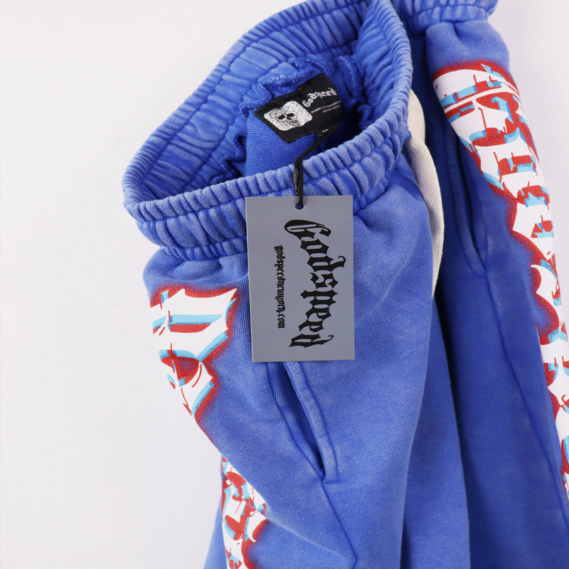 GODSPEED Blue Shorts – 100% Cotton Drawstring Sport Short
