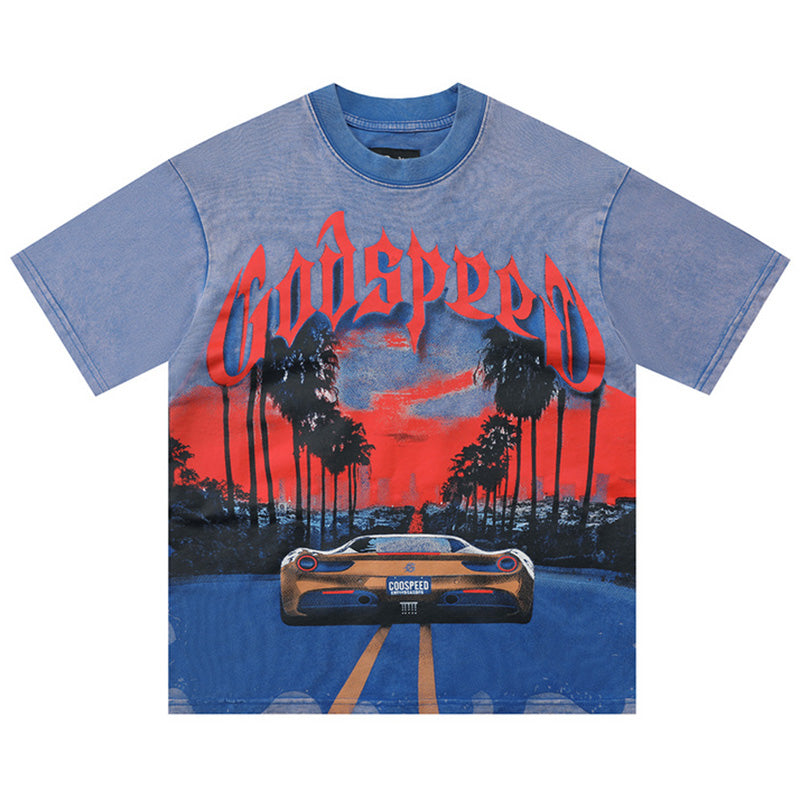GODSPEED Sunset Blvd Tee – 100% Cotton Graphic T-Shirt