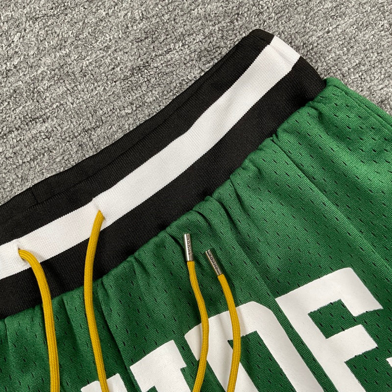 RHUDE Collegiate Arch Logo Mesh Basketball Shorts – Green