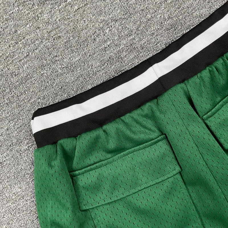 RHUDE Collegiate Arch Logo Mesh Basketball Shorts – Green