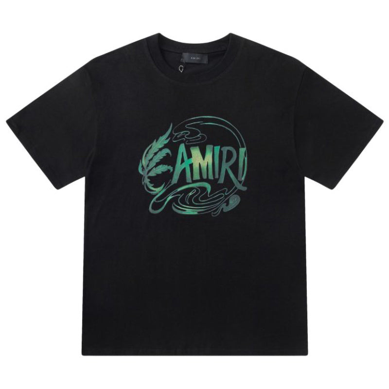 AMIRI Leaf-Print Crewneck Cotton Jersey T-Shirt