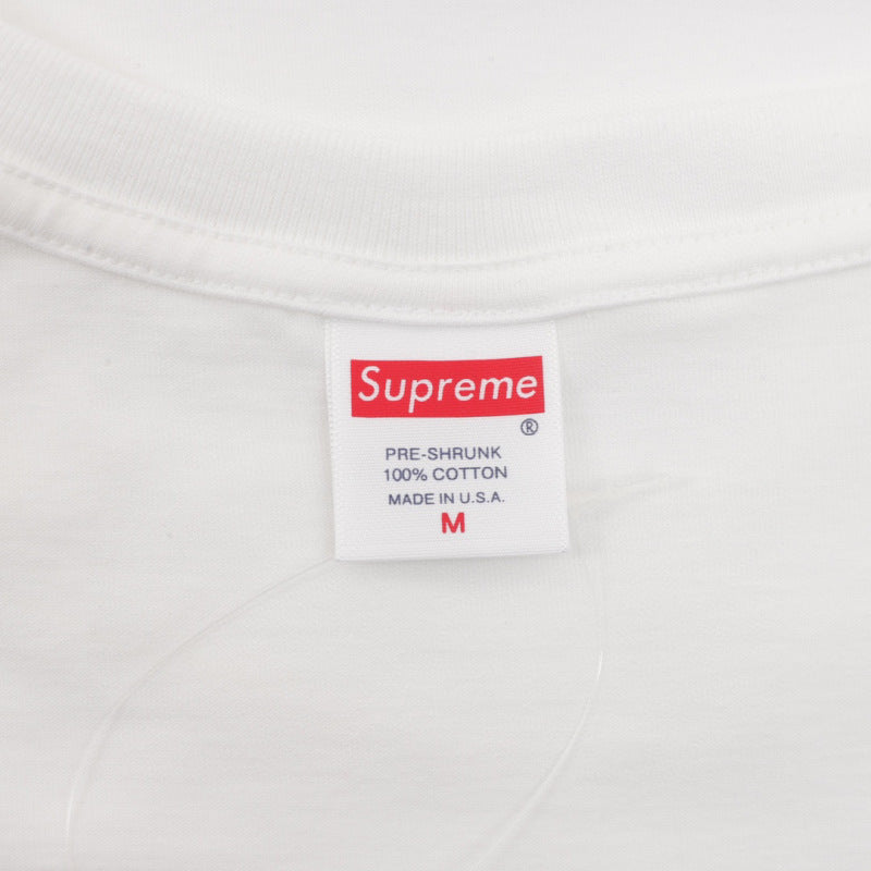 Supreme Stencil Embroidered S/S Tee — White / Black
