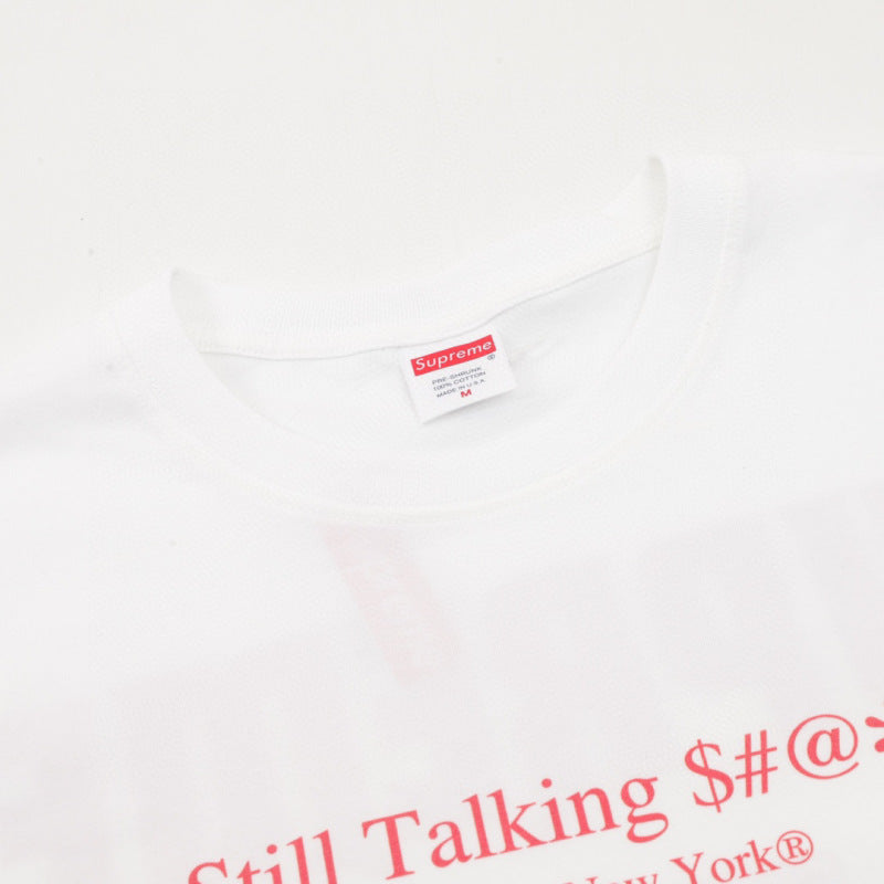 Supreme Stencil Embroidered S/S Tee — White / Black