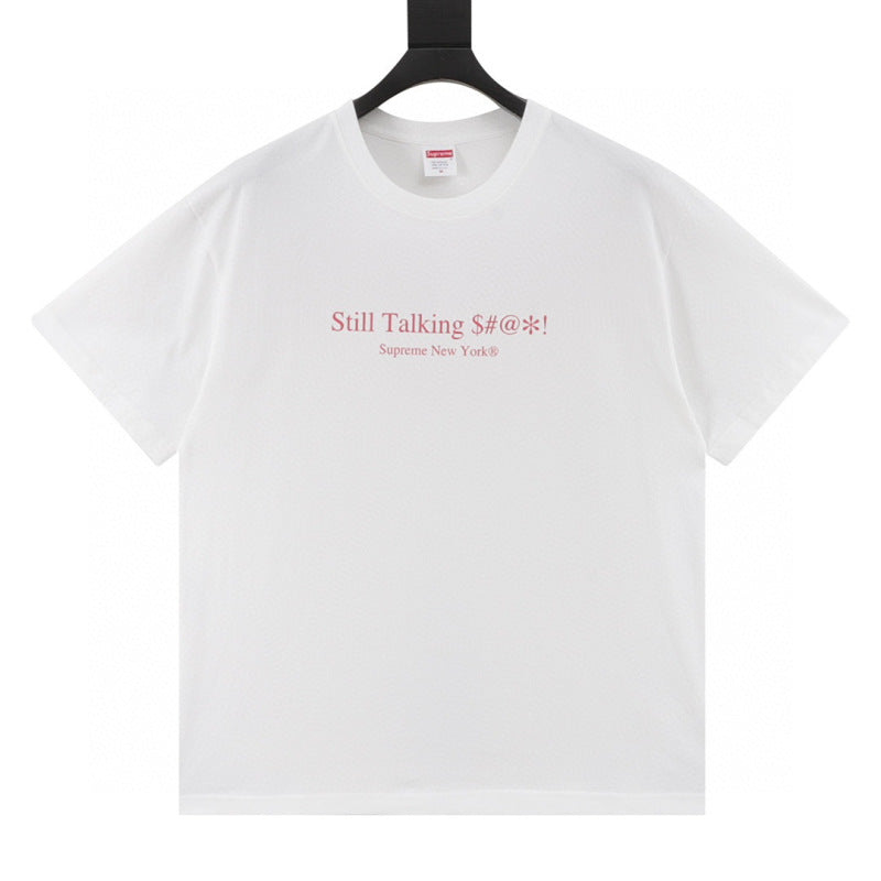 Supreme Stencil Embroidered S/S Tee — White / Black