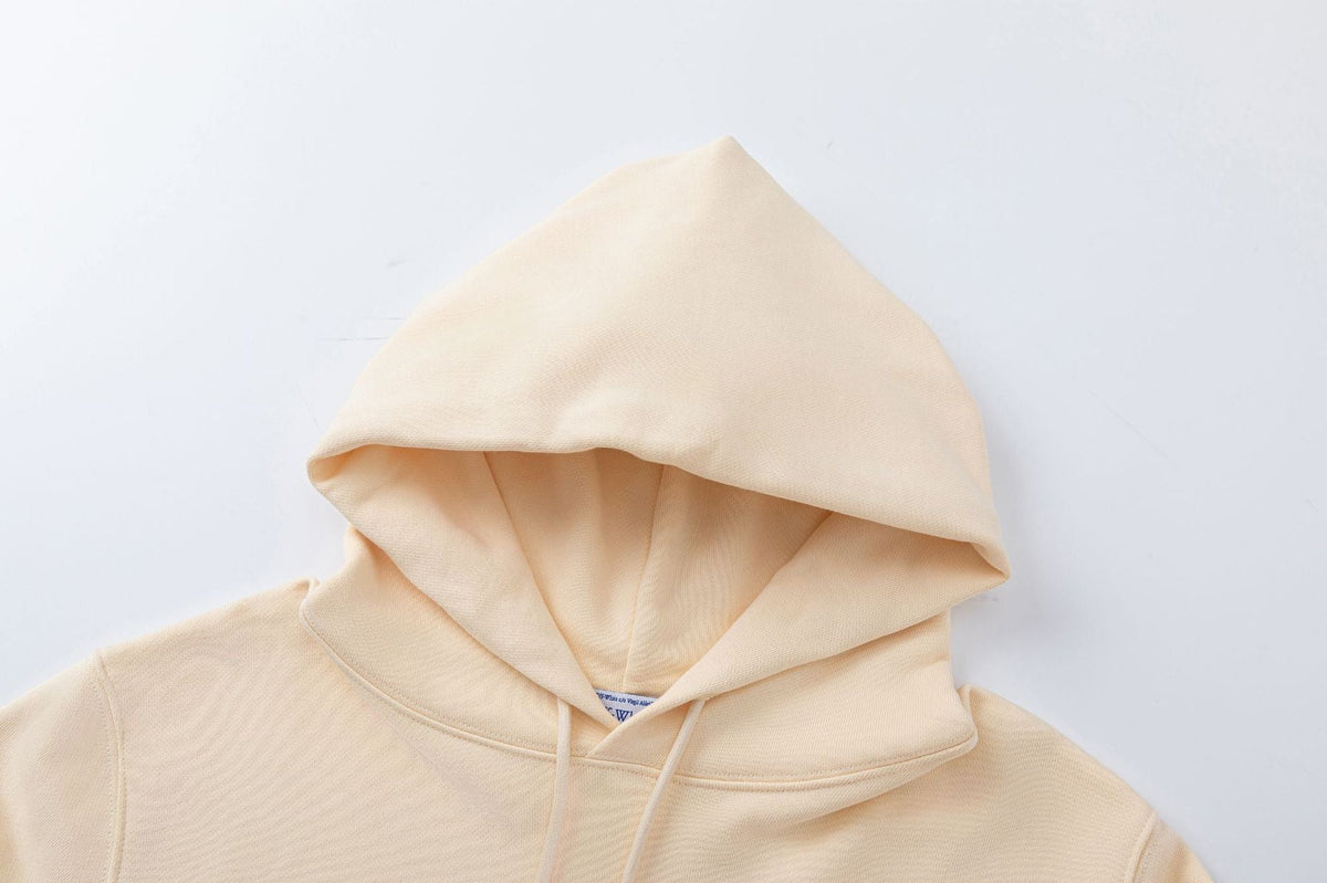 OFF WHITE Spray Logo Hoodie – Apricot & Black