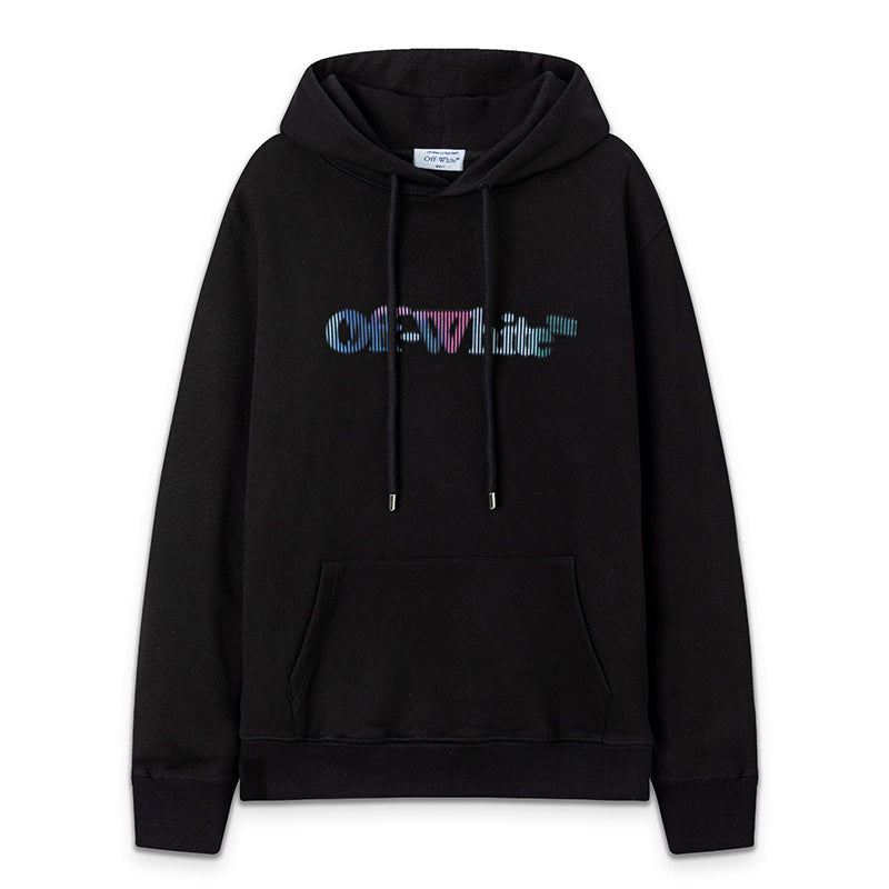 OFF WHITE Col S. Matthew Stripe Logo Hoodie – Black & White