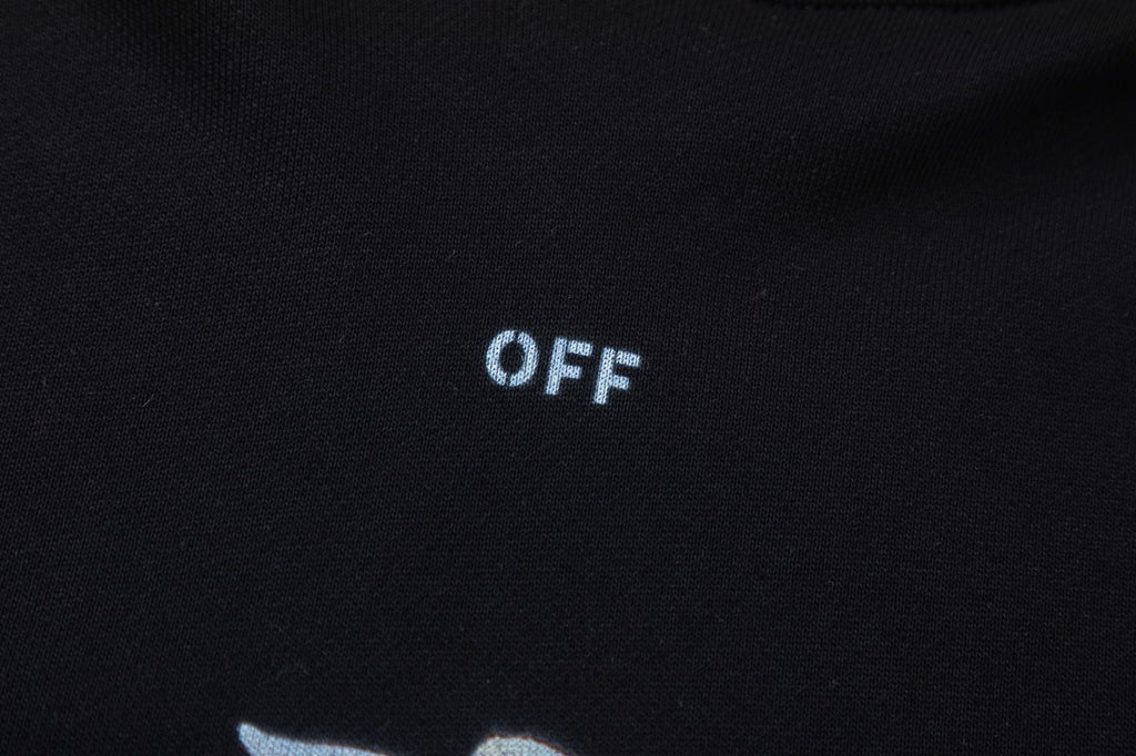 OFF WHITE Fresco Car Skate Hoodie – Black