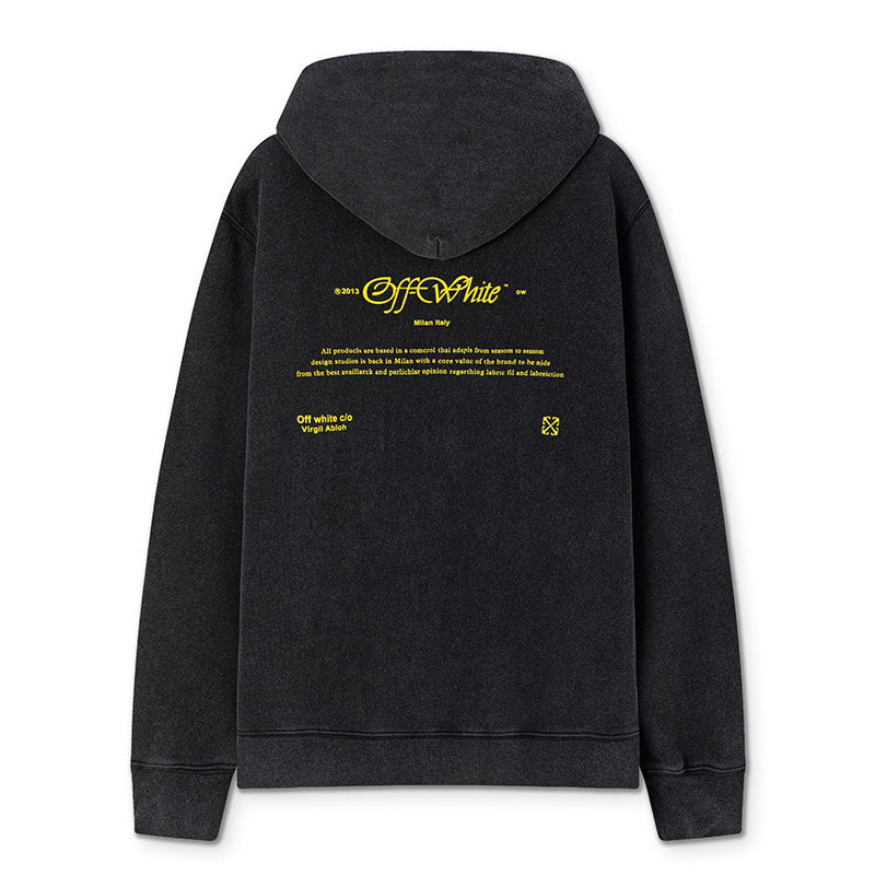 OFF WHITE Young Bacchus Print Hoodie – Black