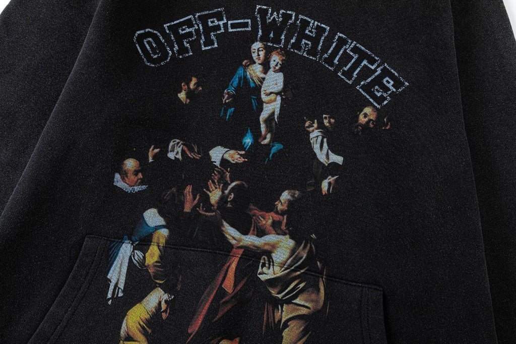 OFF WHITE C/O Virgil Abloh Madonna Caravaggio Hoodie – Black
