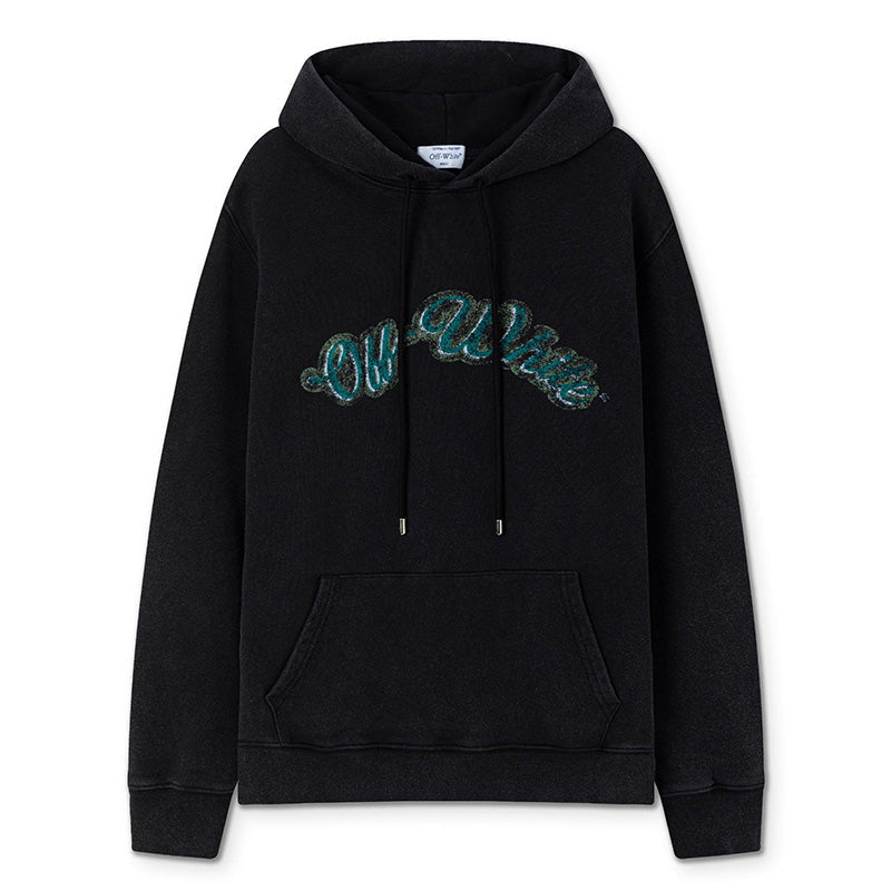 OFF WHITE Bacchus Skate Graphic Print Hoodie – Black