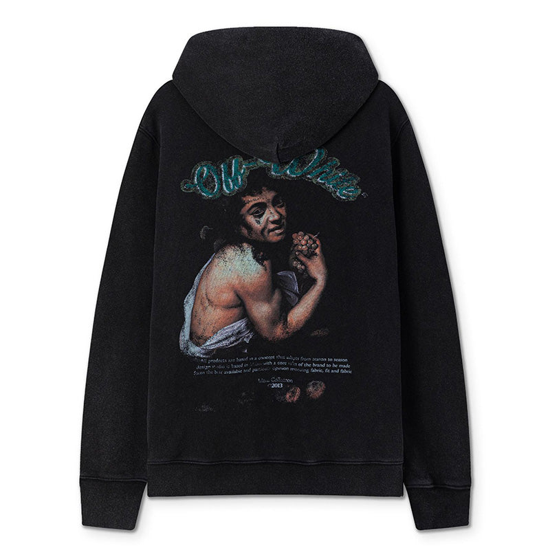 OFF WHITE Bacchus Skate Graphic Print Hoodie – Black