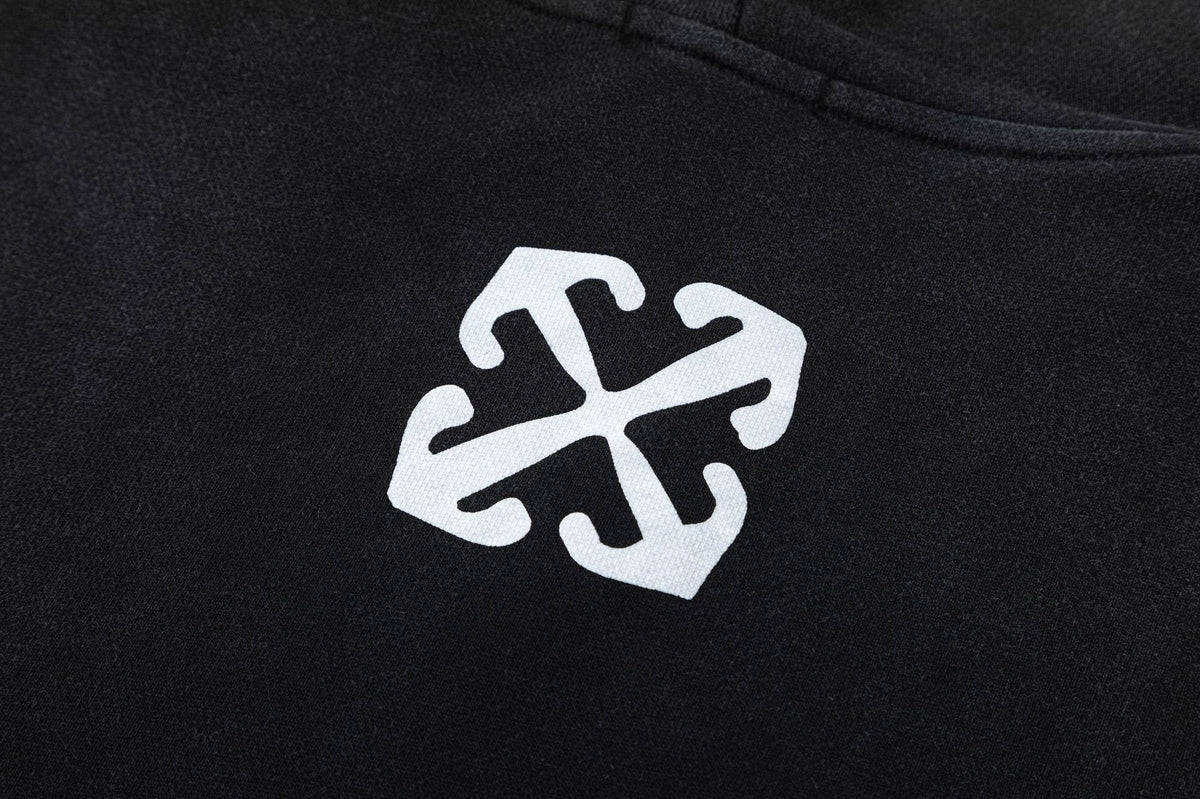 OFF WHITE Blurred Mary Hoodie – Black