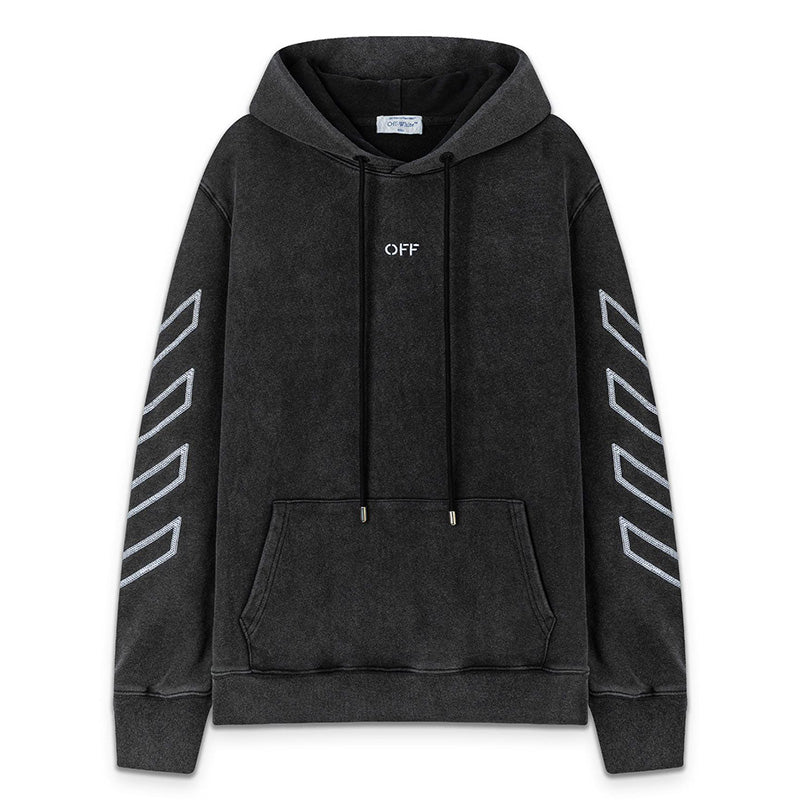 OFF WHITE Arrow Print Hoodie – Black