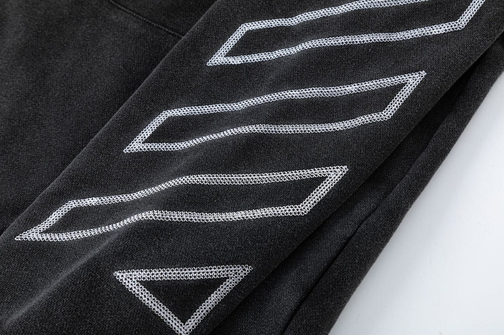 OFF WHITE Arrow Print Hoodie – Black