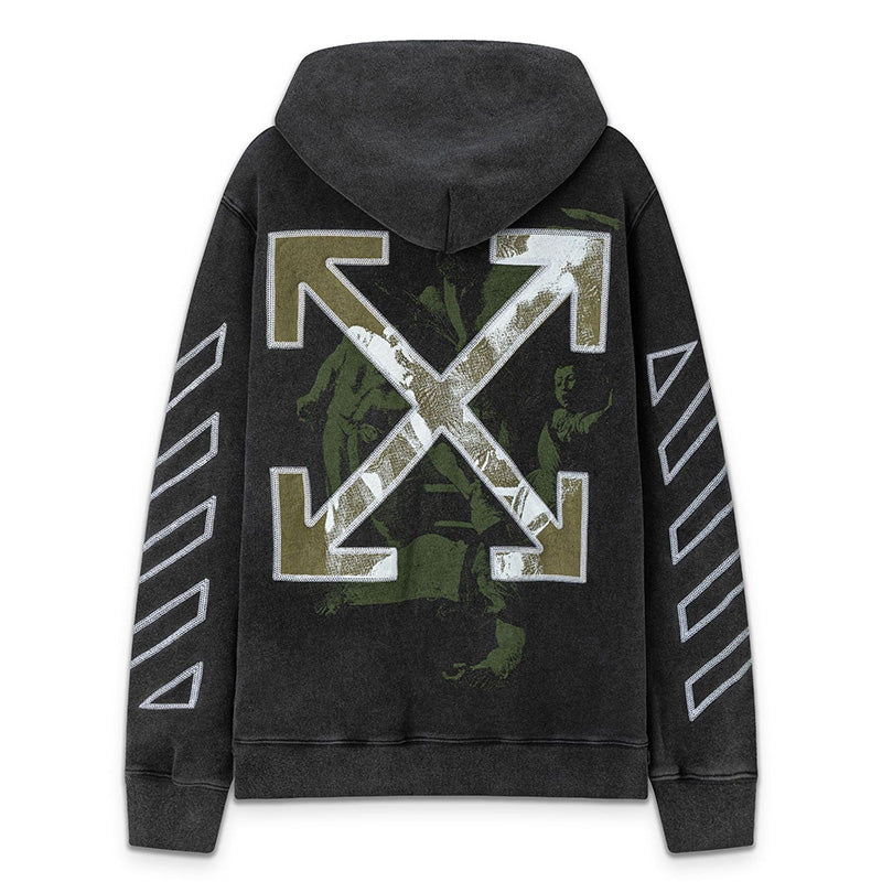 OFF WHITE Arrow Print Hoodie – Black