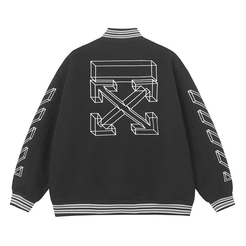 OFF WHITE Varsity Jacket – Black