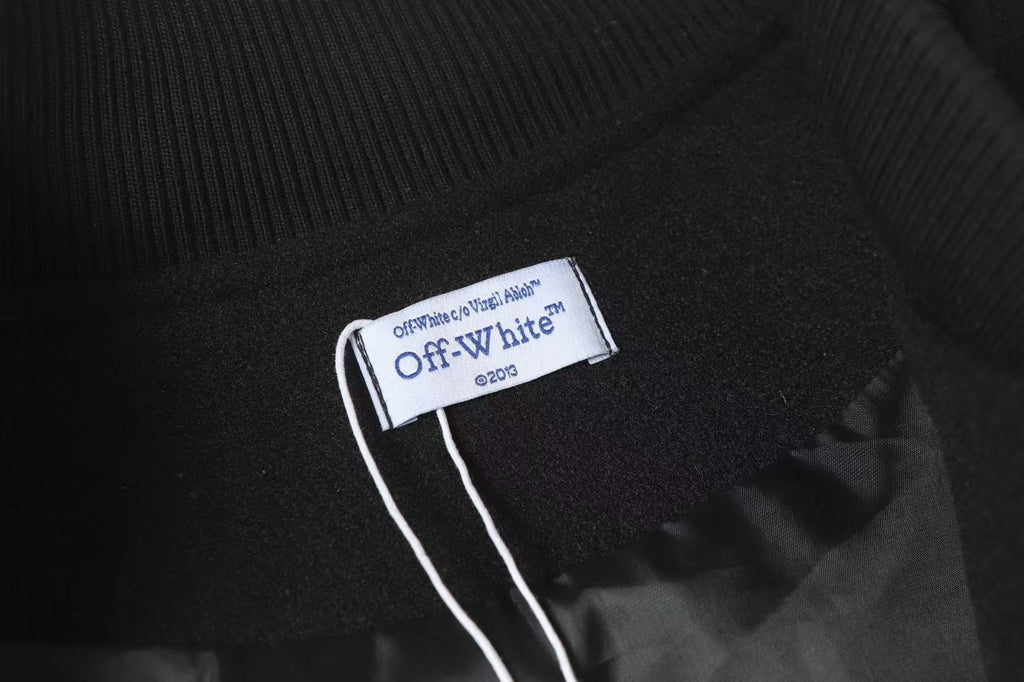 OFF WHITE Varsity Jacket – Black