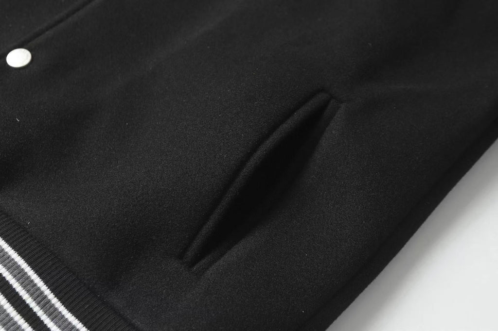 OFF WHITE Varsity Jacket – Black
