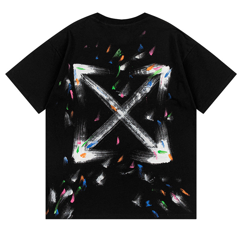 Off-White Bookish Crazy Cotton T-Shirt — Black / White