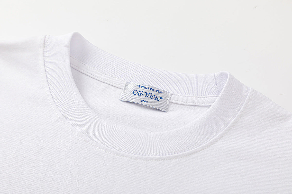 Off-White Bookish Crazy Cotton T-Shirt — White / Black