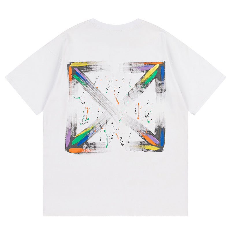 Off-White Bookish Crazy Cotton T-Shirt — White / Black