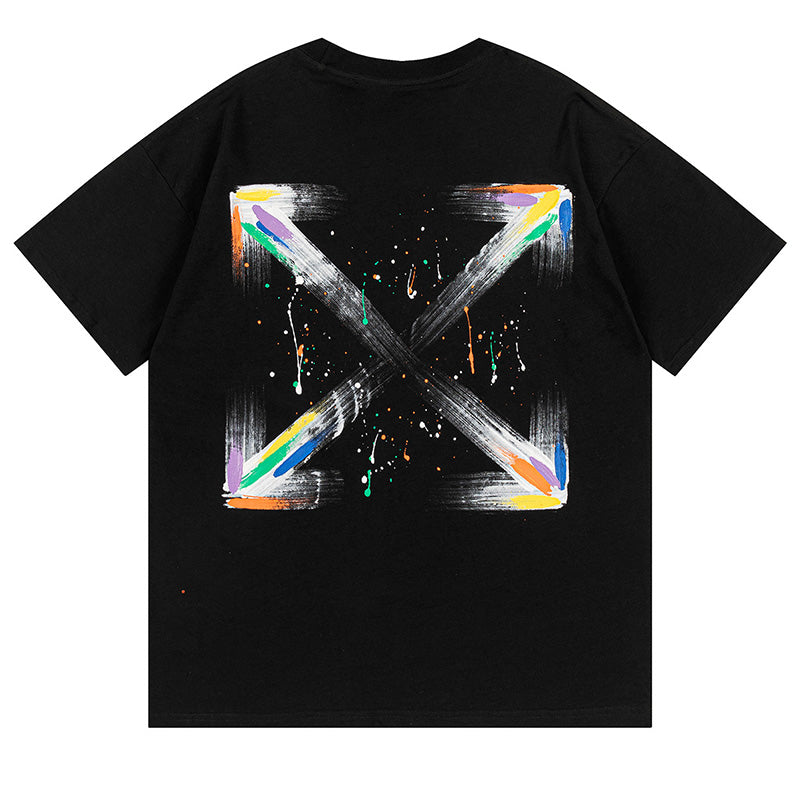 Off-White Bookish Crazy Cotton T-Shirt — White / Black