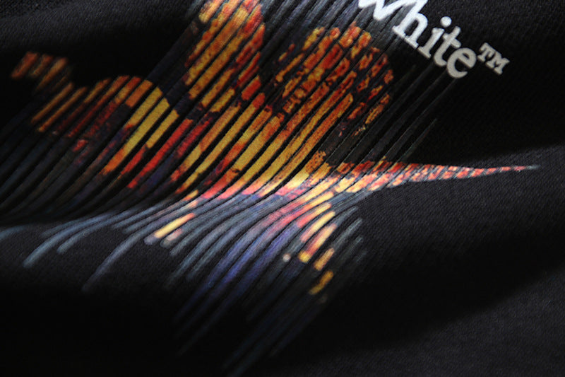 OFF-WHITE "Caravaggio Angel" Renaissance Graphic Cotton Sweatshorts