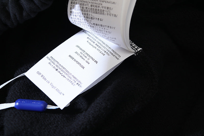 OFF-WHITE "Madonna & Child" Caravaggio Art Print Cotton Sweatshorts