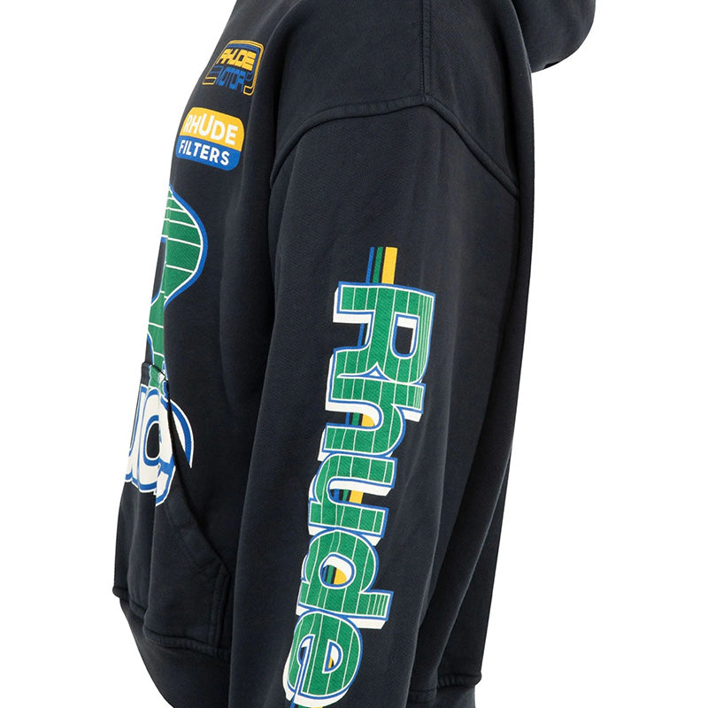 RHUDE Roadway Racing Hoodie – Black