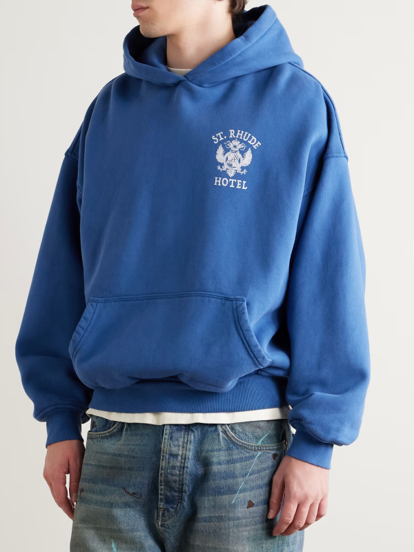 RHUDE Seal Graphic Hoodie – Blue