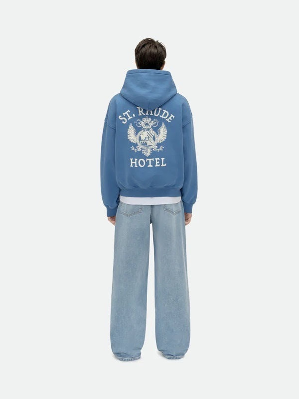 RHUDE Seal Graphic Hoodie – Blue