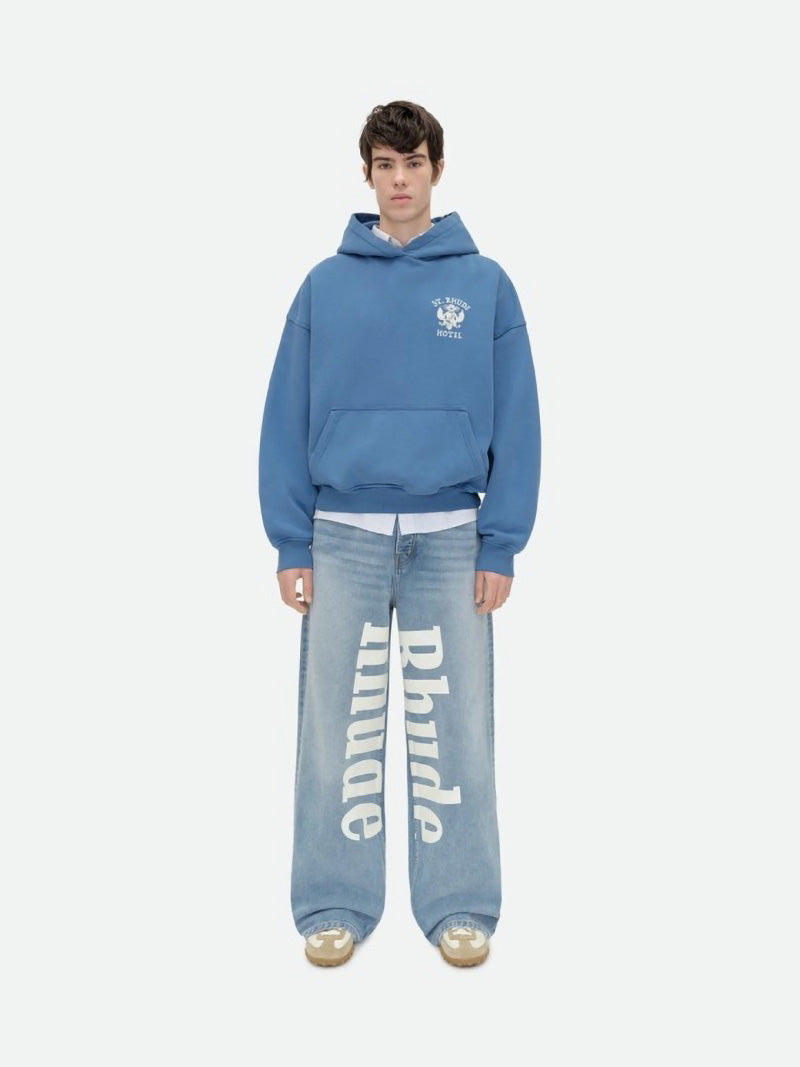RHUDE Seal Graphic Hoodie – Blue