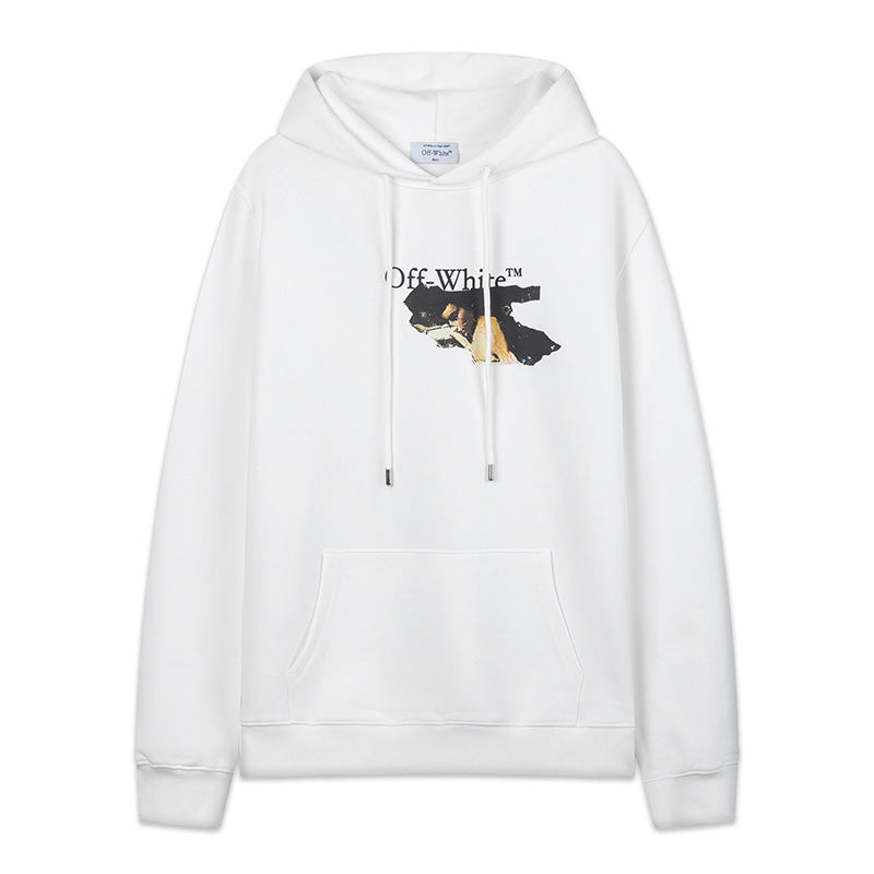 OFF-WHITE Caravaggio Graphic-Print Hoodie - White