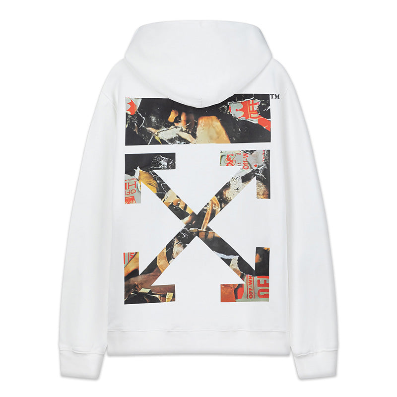 OFF-WHITE Caravaggio Graphic-Print Hoodie - White