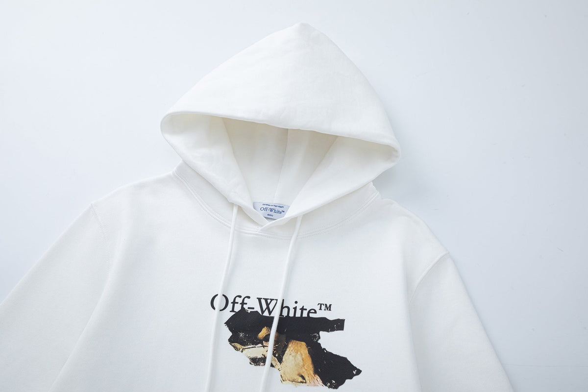 OFF-WHITE Caravaggio Graphic-Print Hoodie - White